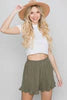 My Next Adventure Olive Ruffle Shorts
