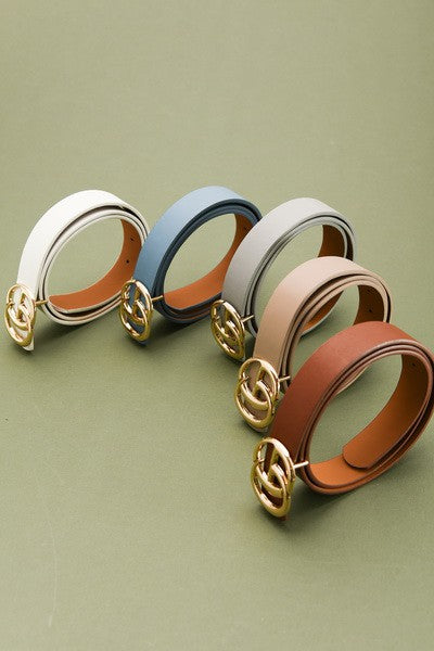 Designer Dupe Belt in Blush Color