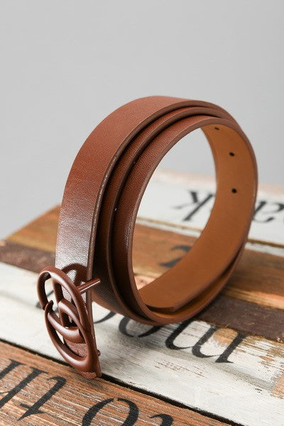 Double O-Ring Matte Brown Belt