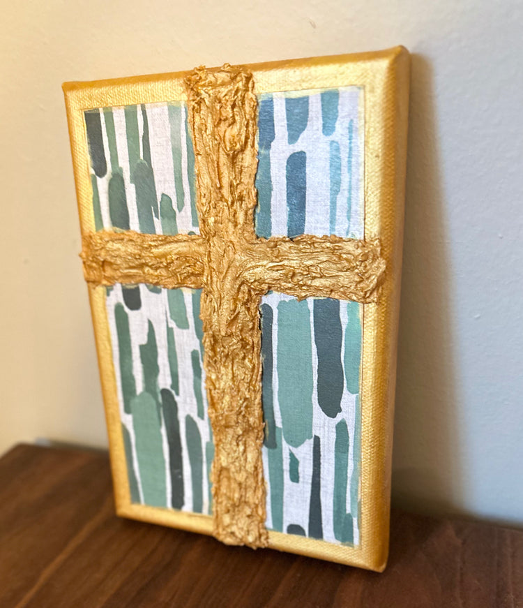 Decoupage Cross Painting