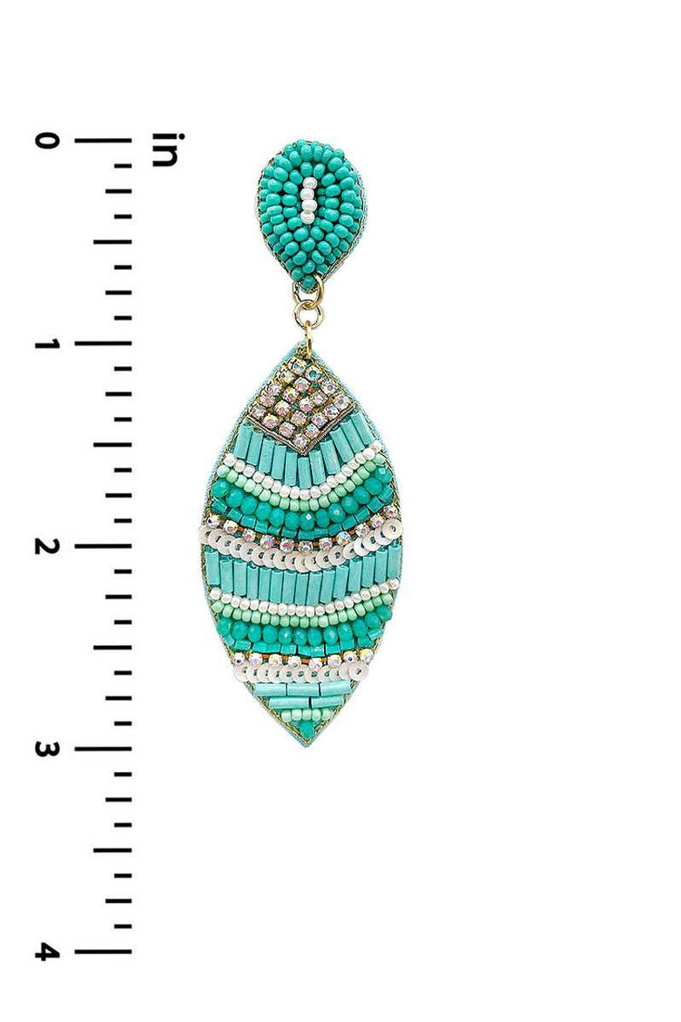 Beaded Turquoise Earrings