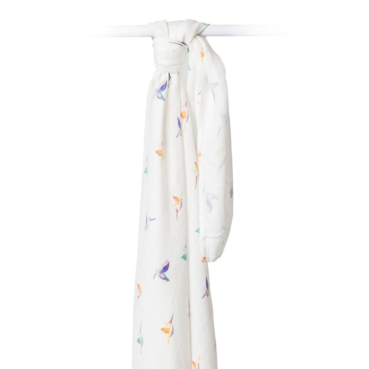 Deluxe Bamboo Muslin Swaddle - Hummingbird