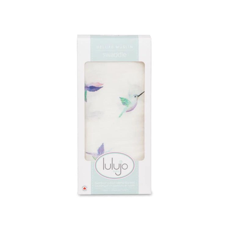 Deluxe Bamboo Muslin Swaddle - Hummingbird