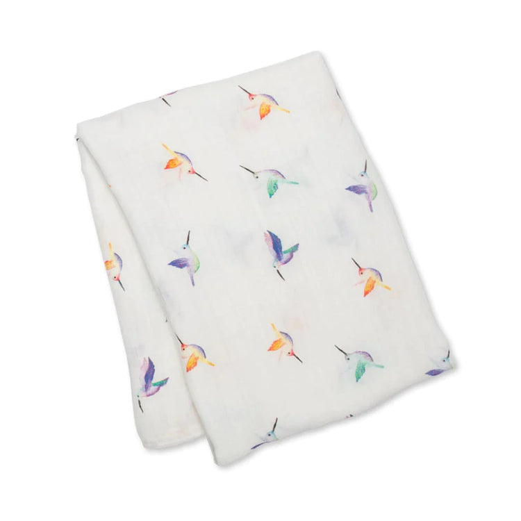 Deluxe Bamboo Muslin Swaddle - Hummingbird