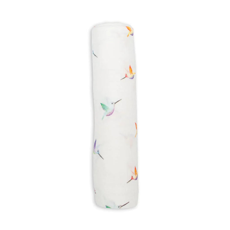 Deluxe Bamboo Muslin Swaddle - Hummingbird