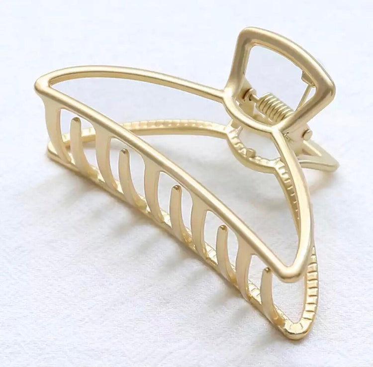 Small Gold Matte Minimalistic Metal Clip