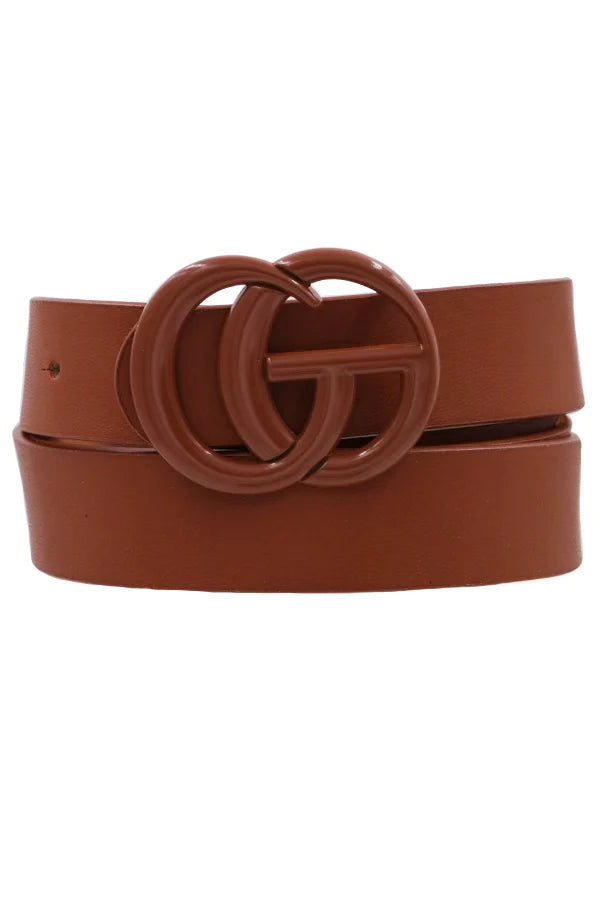 Double O-Ring Matte Brown Belt
