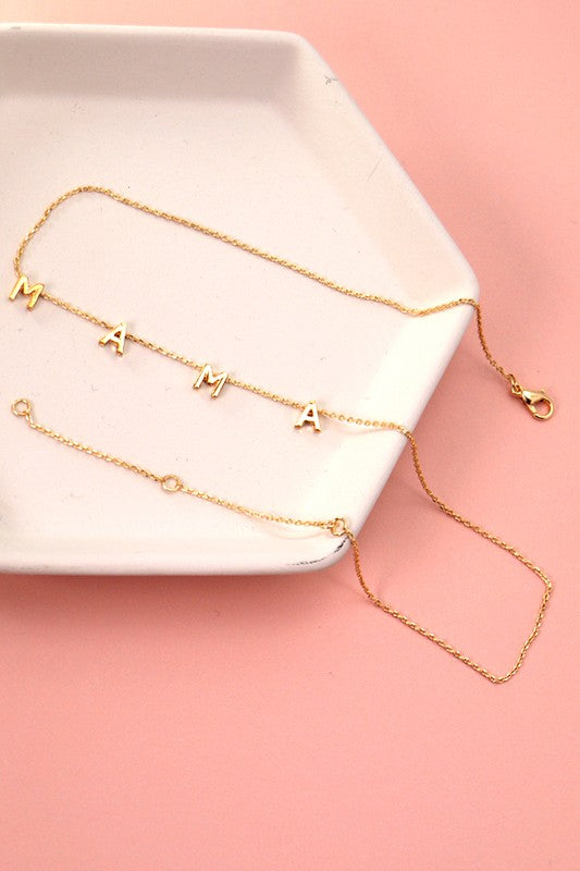 The MAMA Gold Letter Necklace