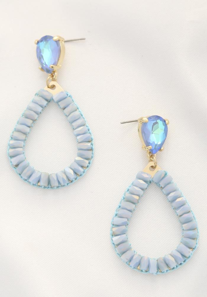 Crystal Teardrop Dangle Earrings