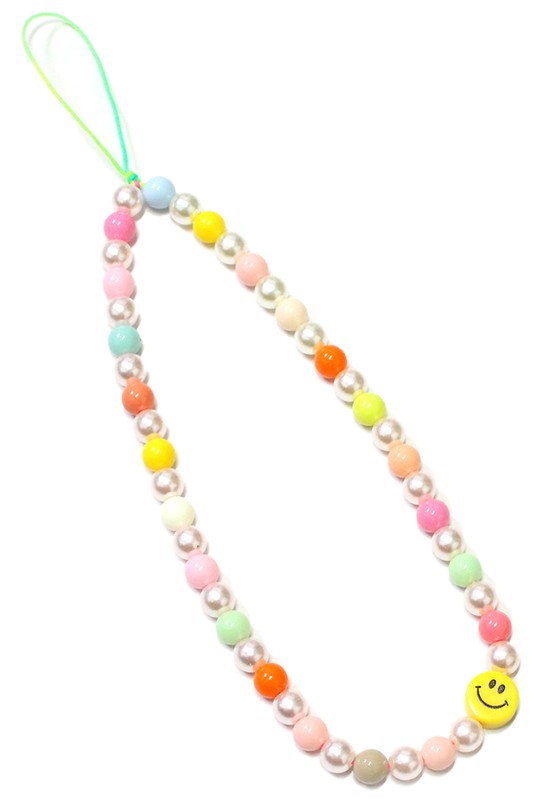 Trendy Pastel Pearl Phone Charm Accessory