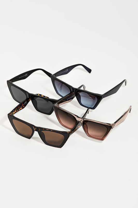 Oversized Square Cateye Acetate Frame Fashion Sunglasses