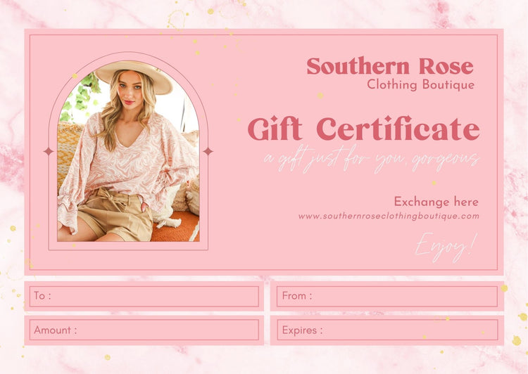 Southern Rose Clothing Gift Card!