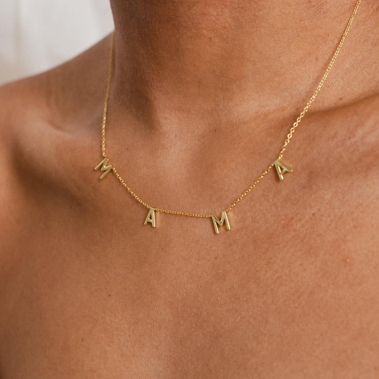 The MAMA Gold Letter Necklace