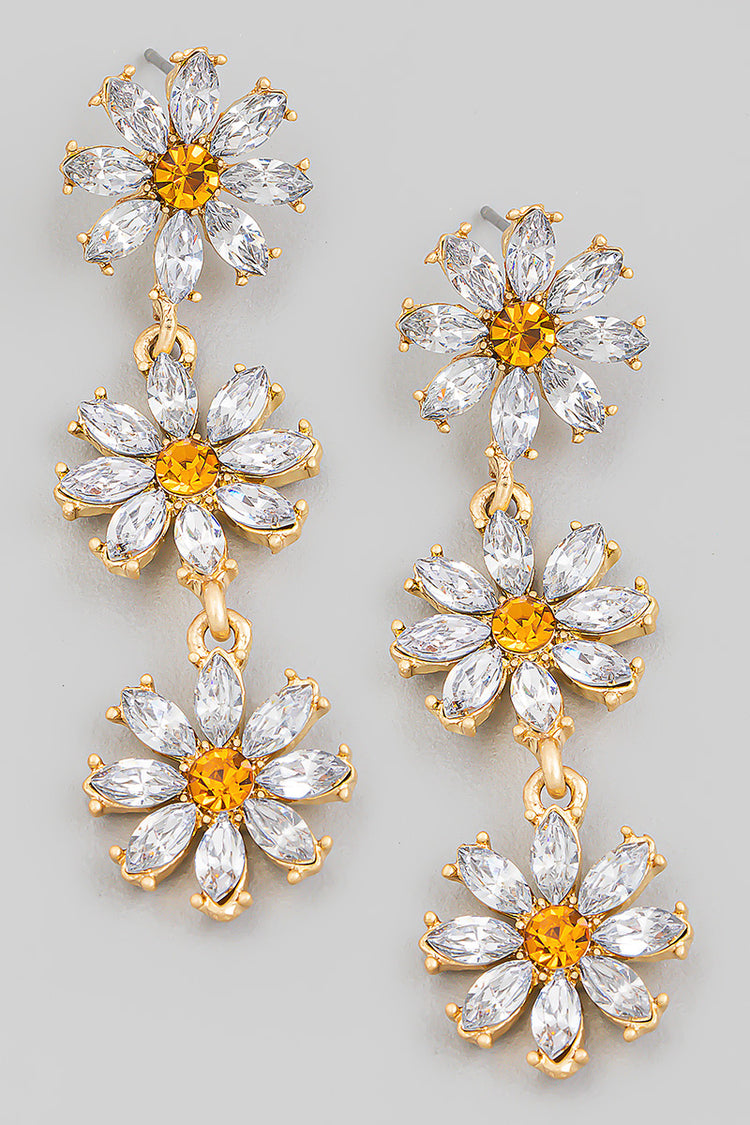 Daisy Flower Drop Earrings