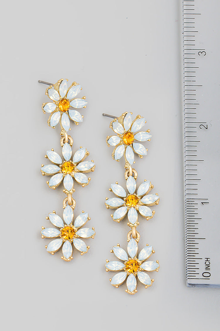 Daisy Flower Drop Earrings