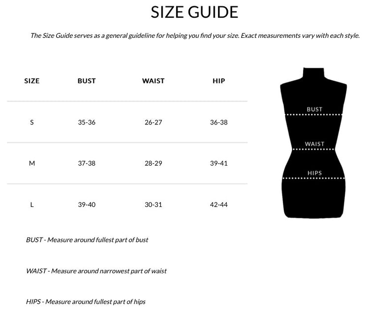Size Chart to go off of for shorts