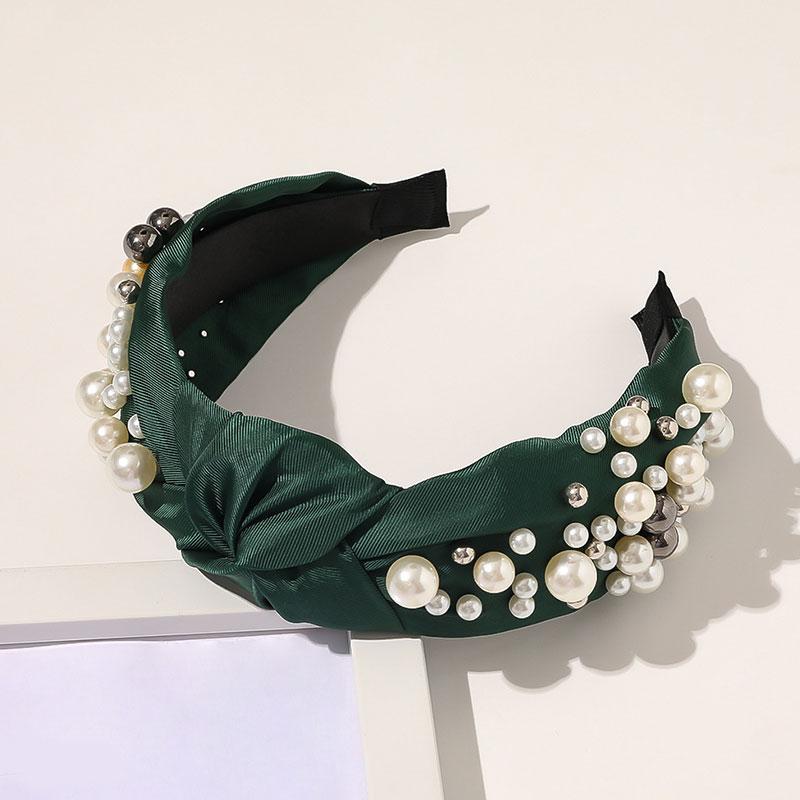 Dark Green with pearls