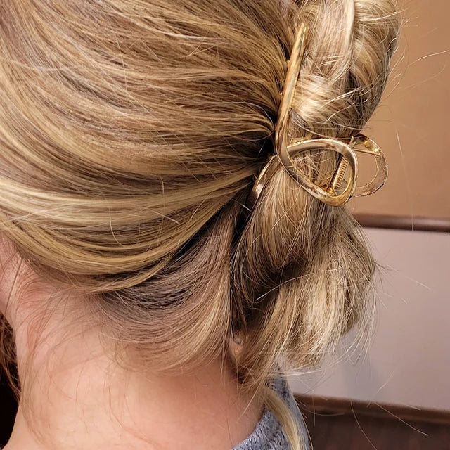 French Twist Gold Hair Claw