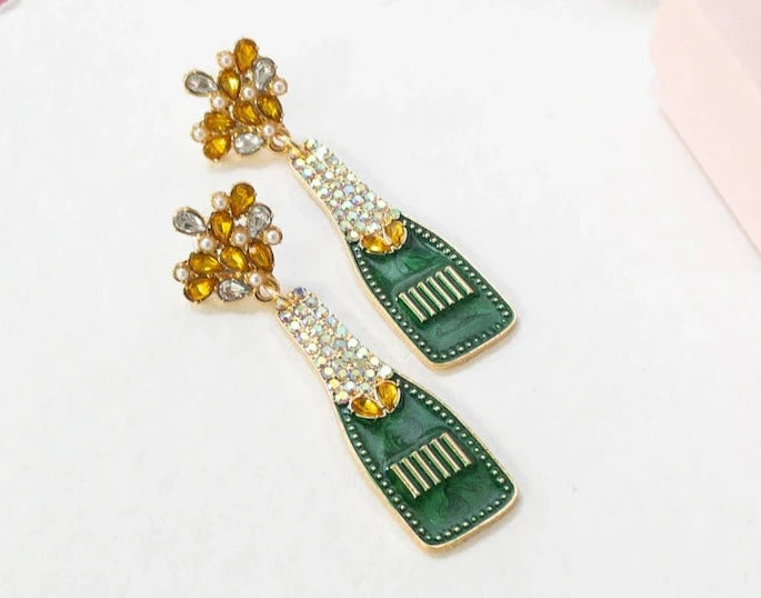 Party Starter Champagne Earrings