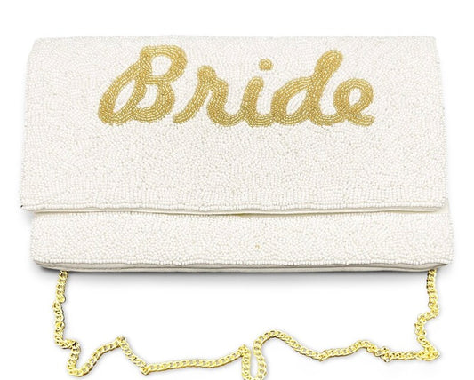 Bridal Hand Beaded Clutch Bag
