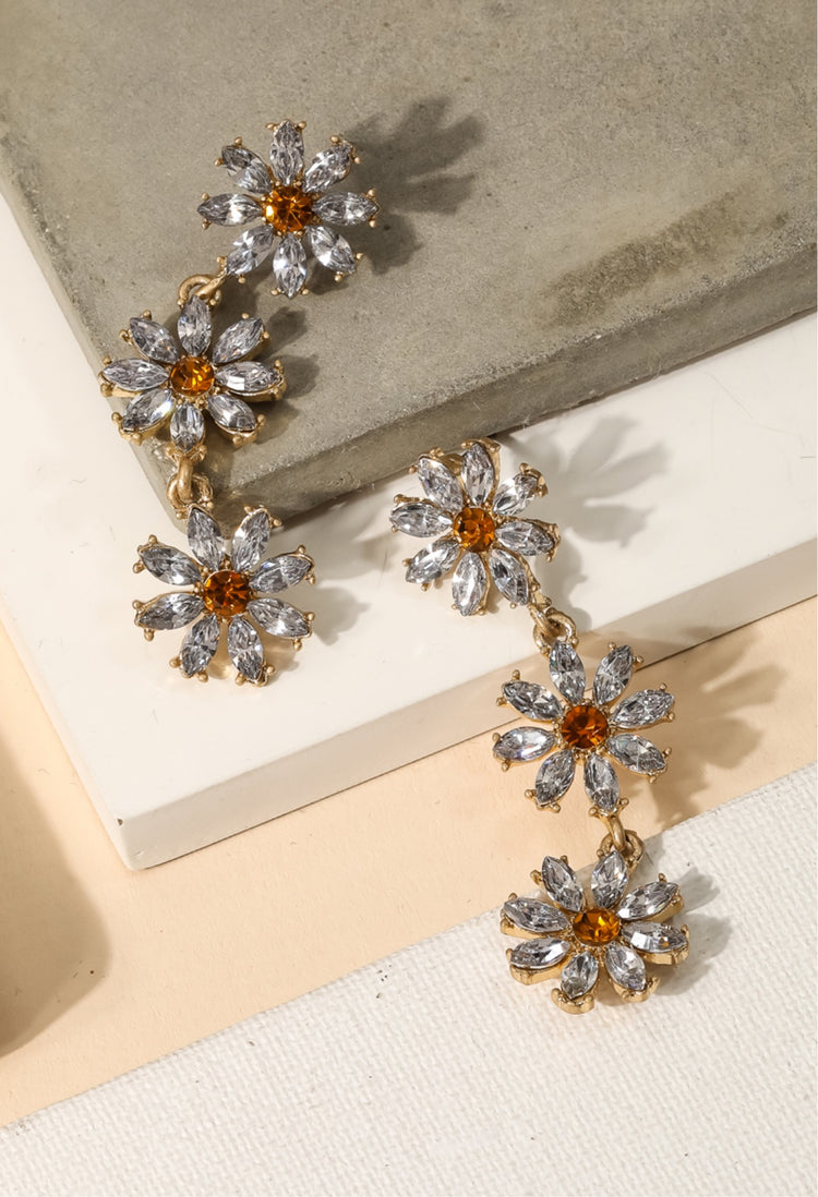 Daisy Flower Drop Earrings