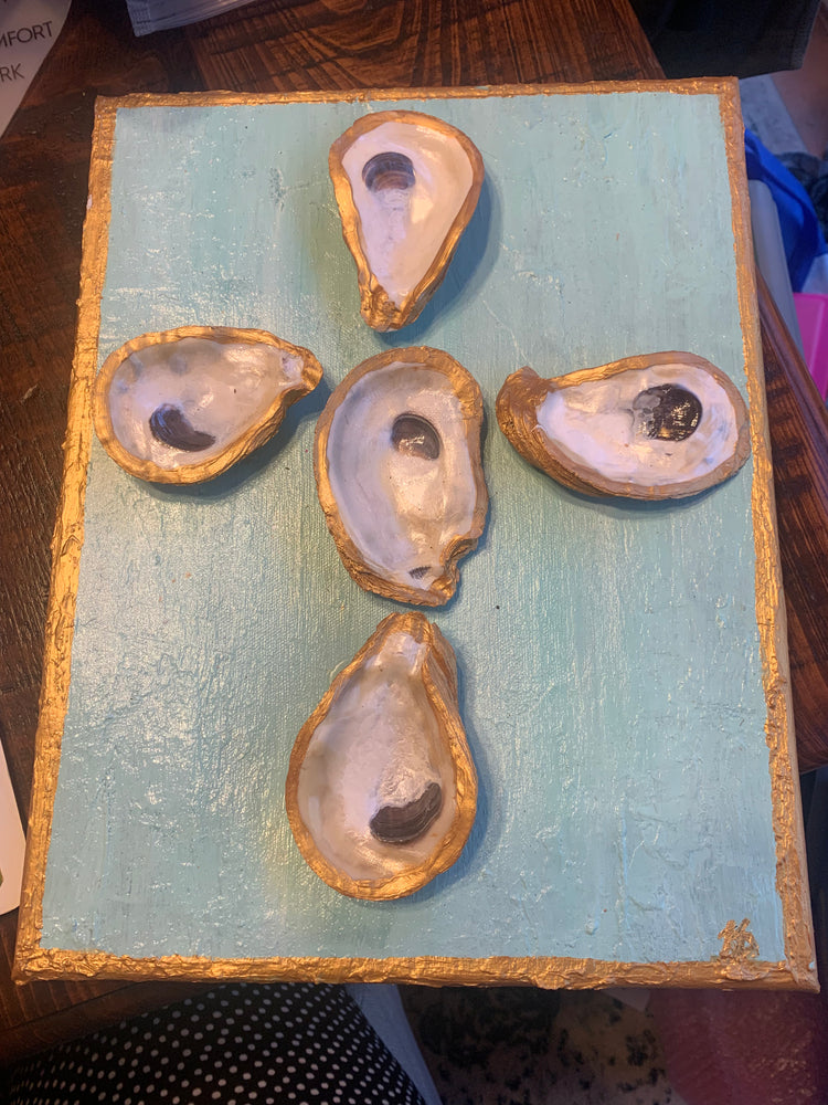 Oyster cross painting